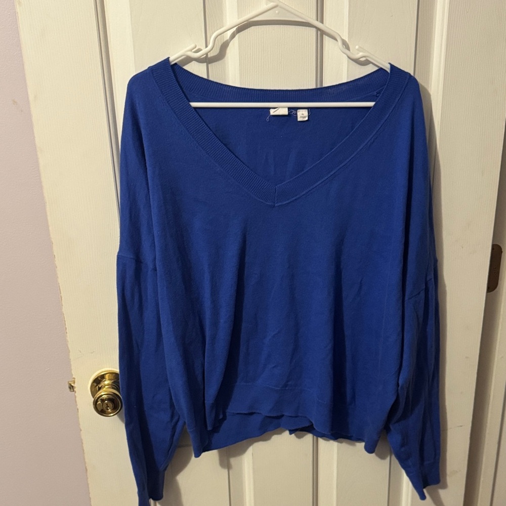 GAP Vibrant Blue V-Neck Sweater